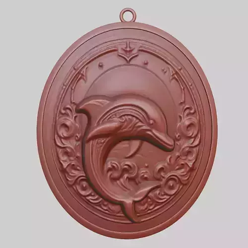 Dolphin Animal Pendant Dolphin Animal Medallion 