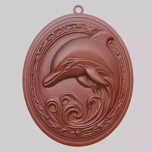 Dolphin Animal Pendant Dolphin Animal Medallion 