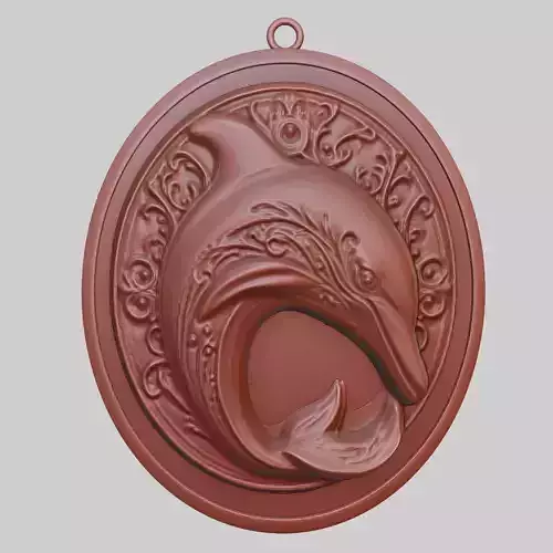 Dolphin Animal Pendant Dolphin Animal Medallion 