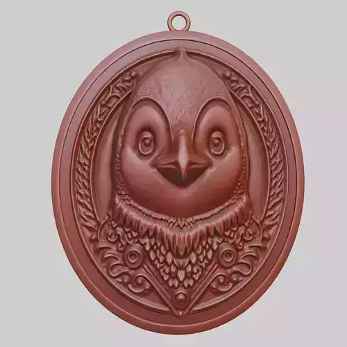 Penguin Animal Pendant Penguin Animal Medallion 