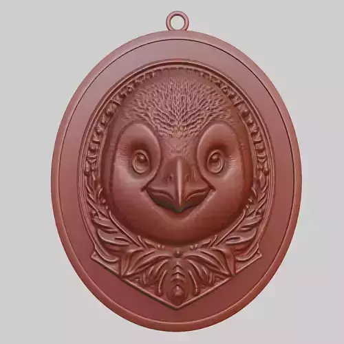 Penguin Animal Pendant Penguin Animal Medallion 