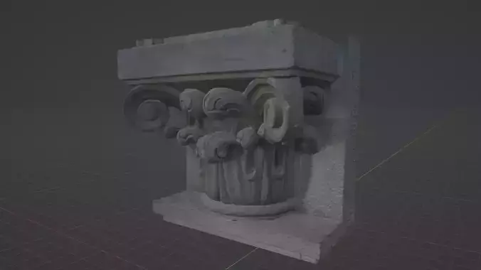 3D Scan of a Decorative Architectural Capital Low-poly 3D model 3D Scan of a Decorative Architectural Capital Low-poly 3D model