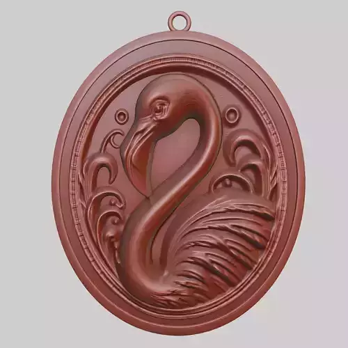 Flamingo Animal Pendant Flamingo Animal Medallion 