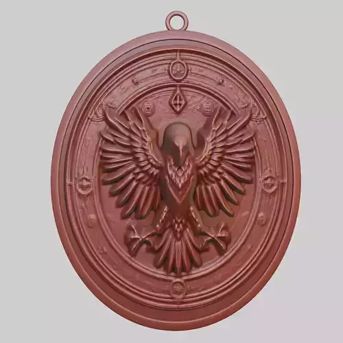 Hawk Animal Pendant Hawk Animal Medallion 