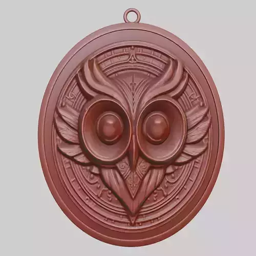Owl Animal Pendant Owl Animal Medallion 