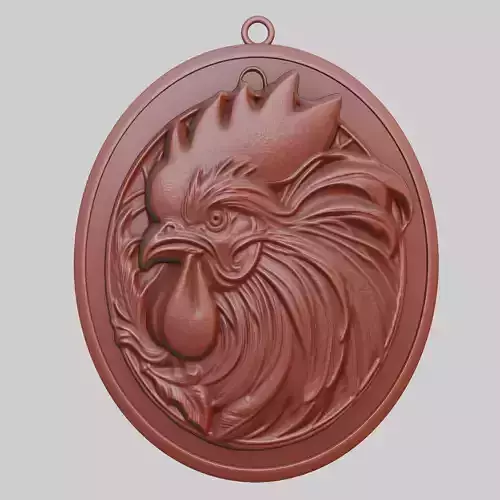 Chicken Animal Pendant Chicken Animal Medallion 