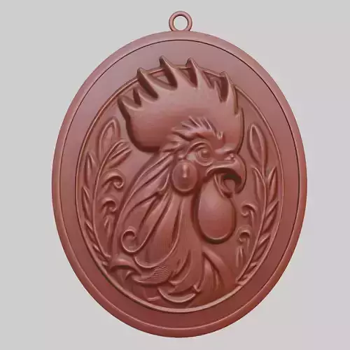 Chicken Animal Pendant Chicken Animal Medallion 