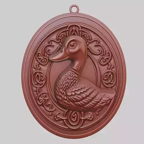 Goose Animal Pendant Goose Animal Medallion 
