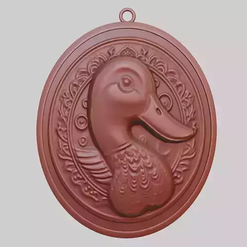 Goose Animal Pendant Goose Animal Medallion 