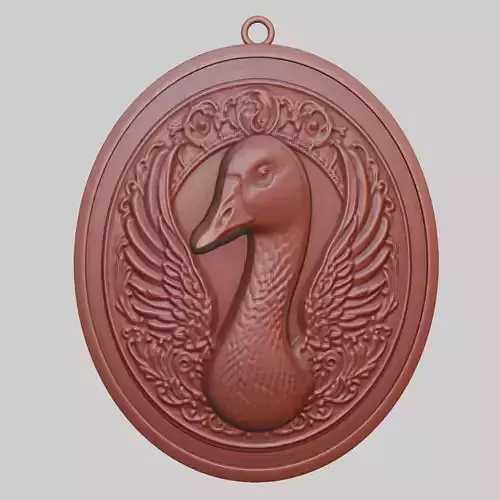 Goose Animal Pendant Goose Animal Medallion 