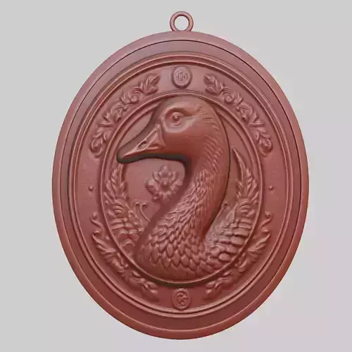 Goose Animal Pendant Goose Animal Medallion 