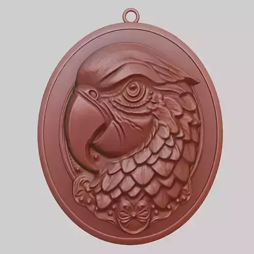 Parrot Animal Pendant Parrot Animal Medallion 