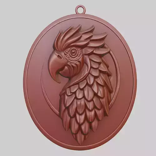 Parrot Animal Pendant Parrot Animal Medallion 