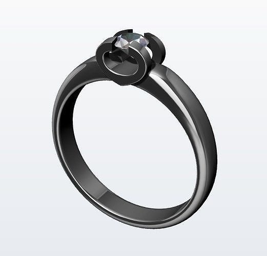 Engagement ring 3D print model