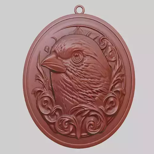 Canary Animal Pendant Canary Animal Medallion 