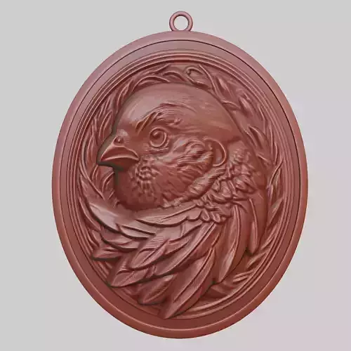 Sparrow Animal Pendant Sparrow Animal Medallion 