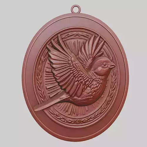 Sparrow Animal Pendant Sparrow Animal Medallion 
