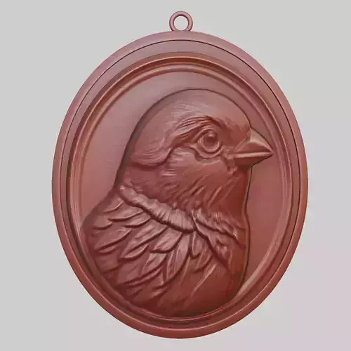 Sparrow Animal Pendant Sparrow Animal Medallion 