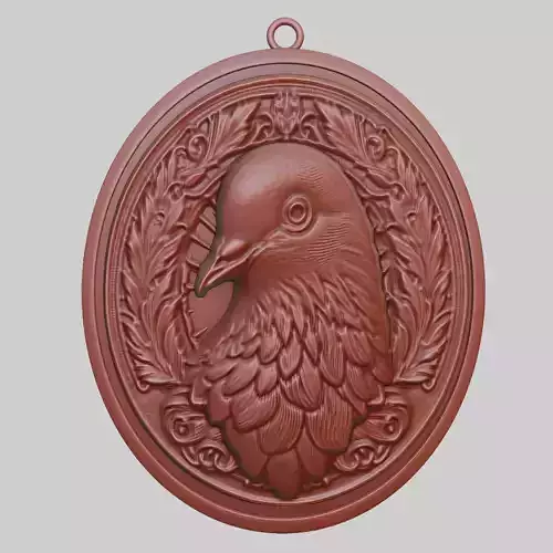 Pigeon Animal Pendant Pigeon Animal Medallion 