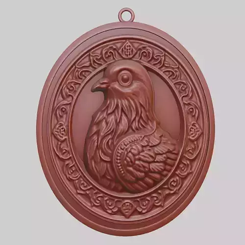 Pigeon Animal Pendant Pigeon Animal Medallion 