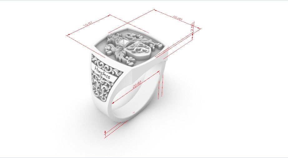 FAMILY CREST RING 3D MODEL 3D print model_1