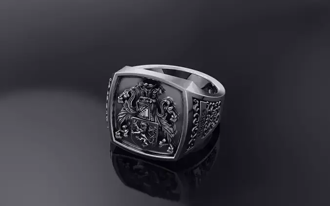 FAMILY CREST RING 3D MODEL