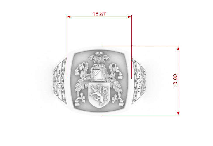 FAMILY CREST RING 3D MODEL 3D print model_2