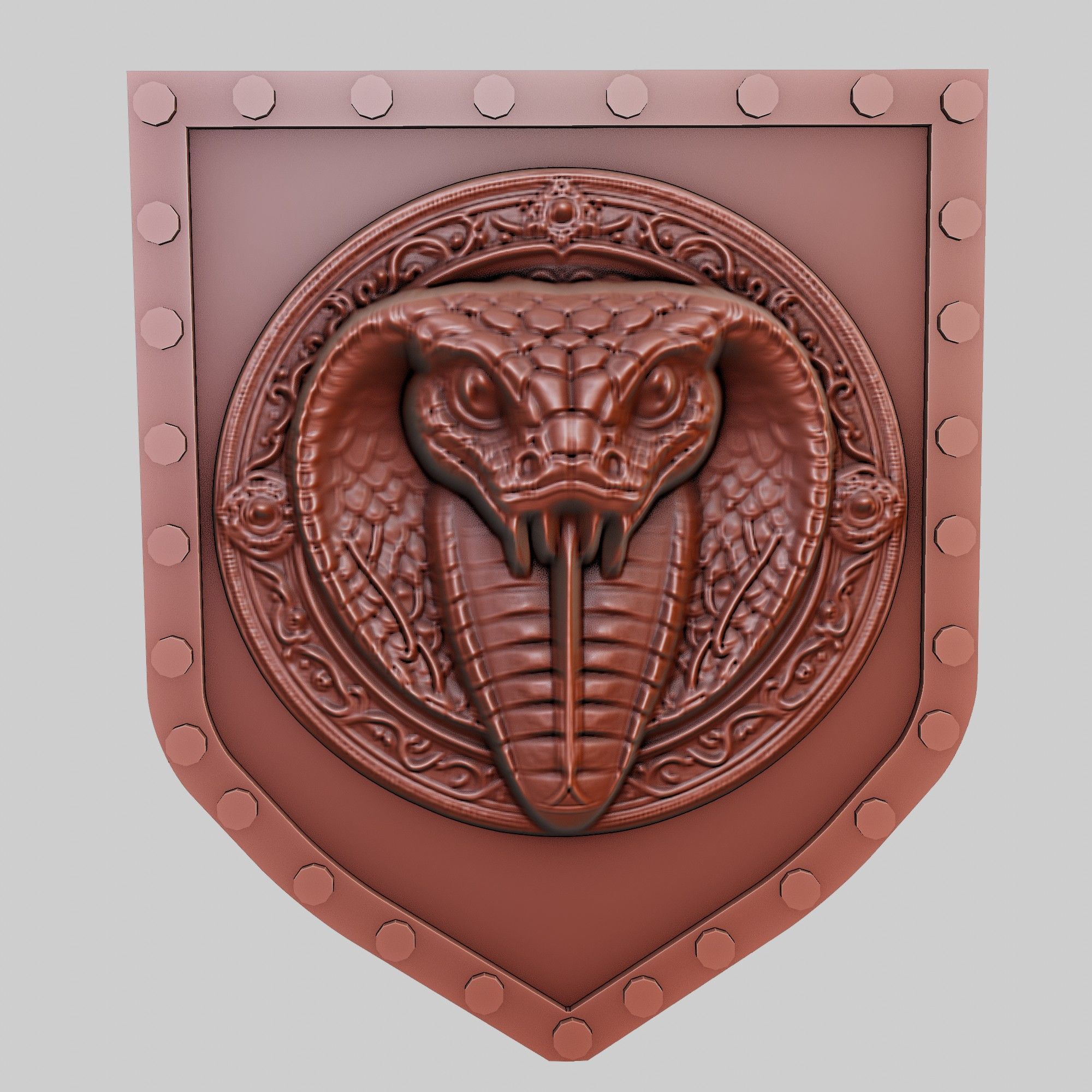 Snake Animal Wall Art Snake Animal Medallion  3D print model_2