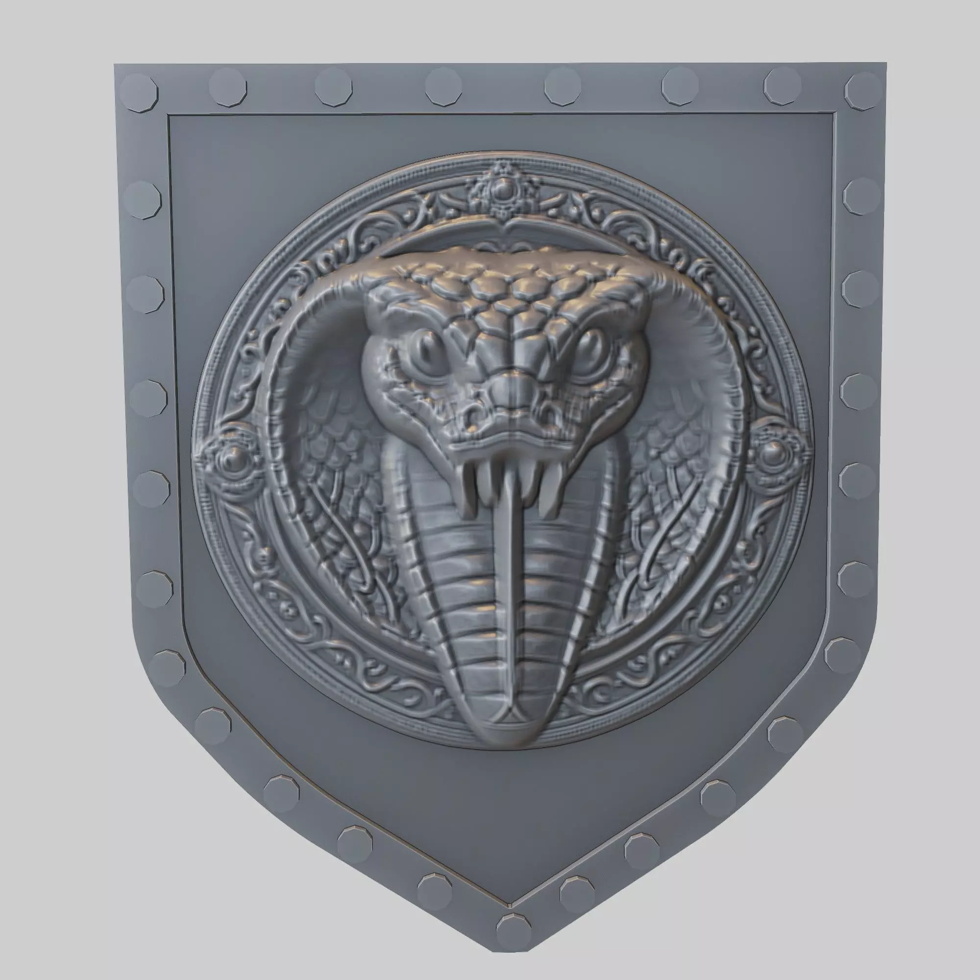 Snake Animal Wall Art Snake Animal Medallion  3D print model_0