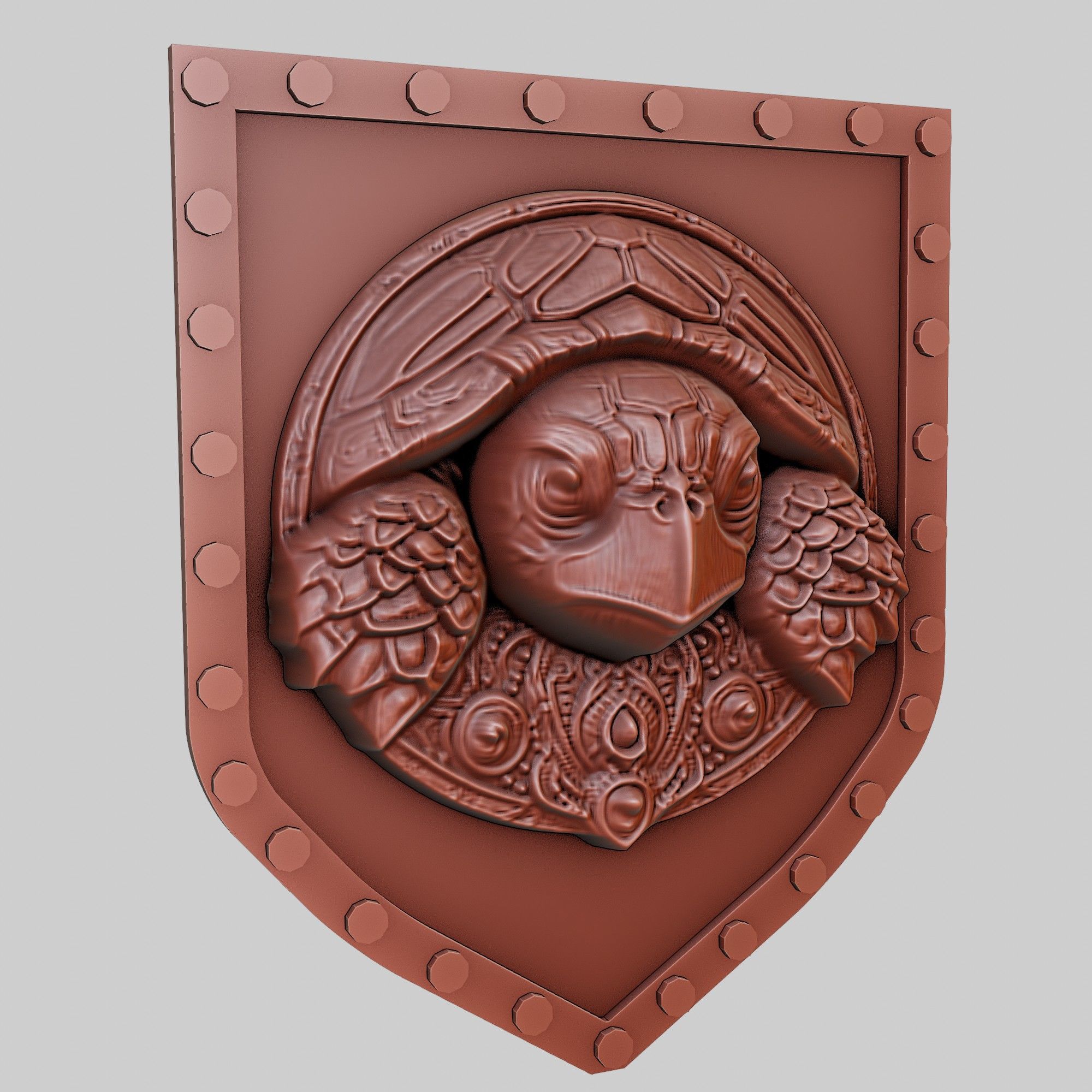 Sea Turtle Animal Wall Art Sea Turtle Animal Medallion  3D print model_3