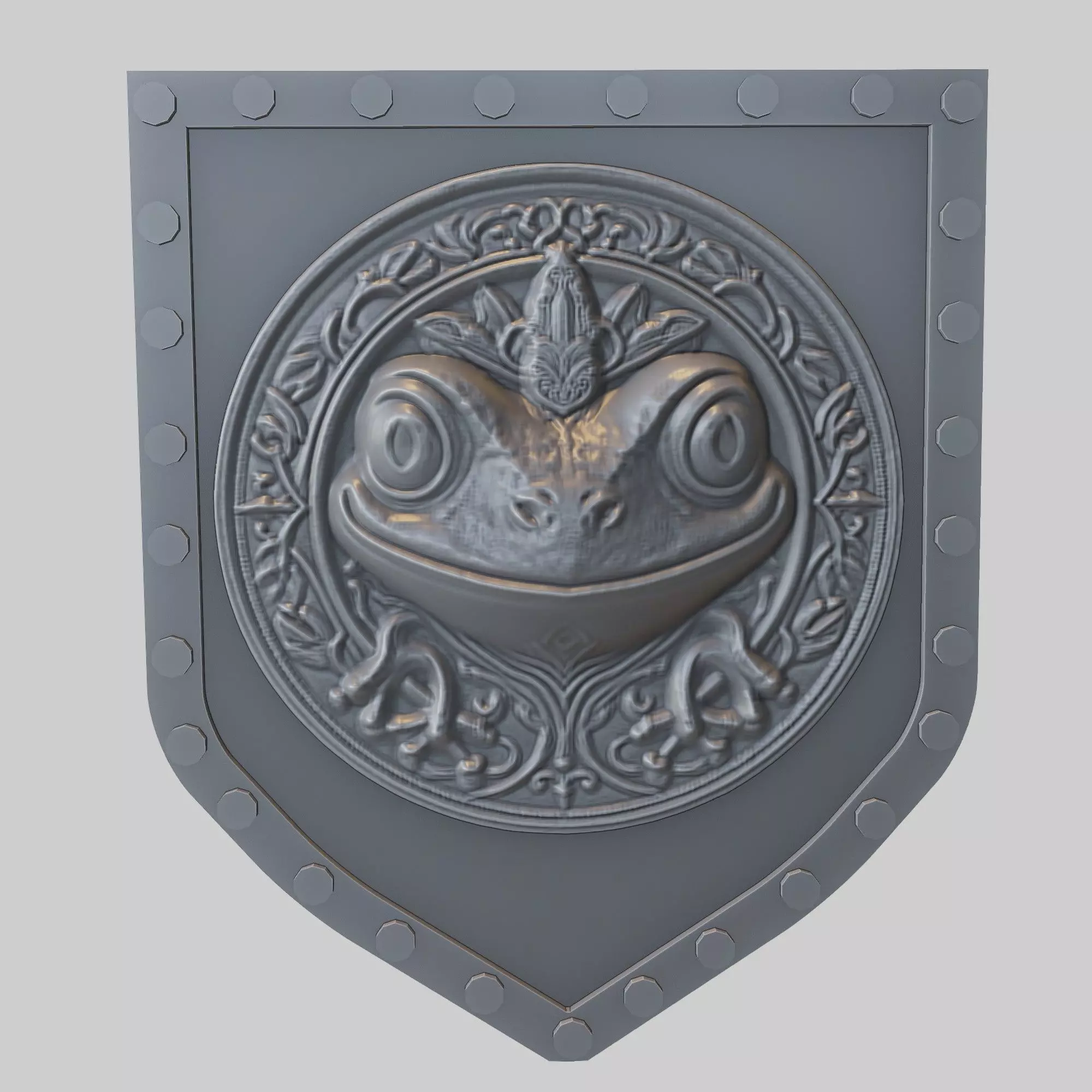Frog Animal Wall Art Frog Animal Medallion 3D print model
