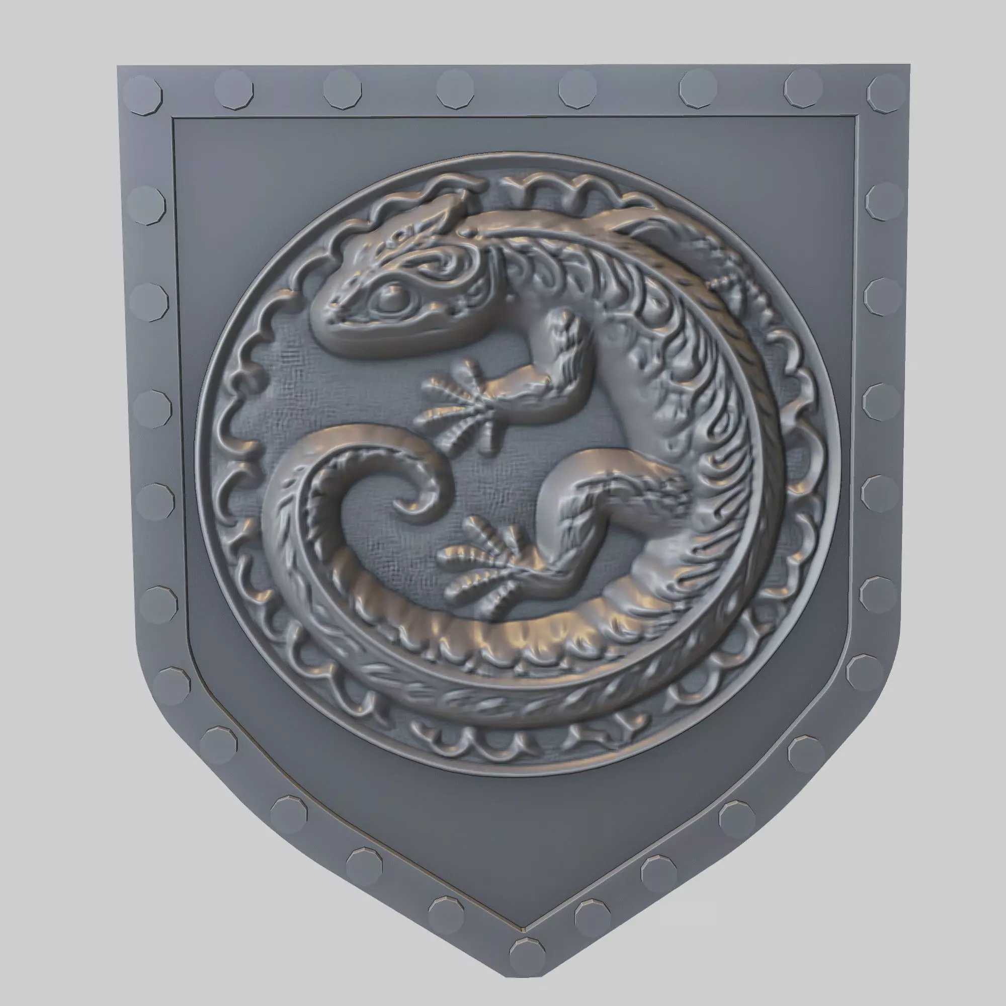 Salamander Animal Wall Art Salamander Animal Medallion  3D print model_0