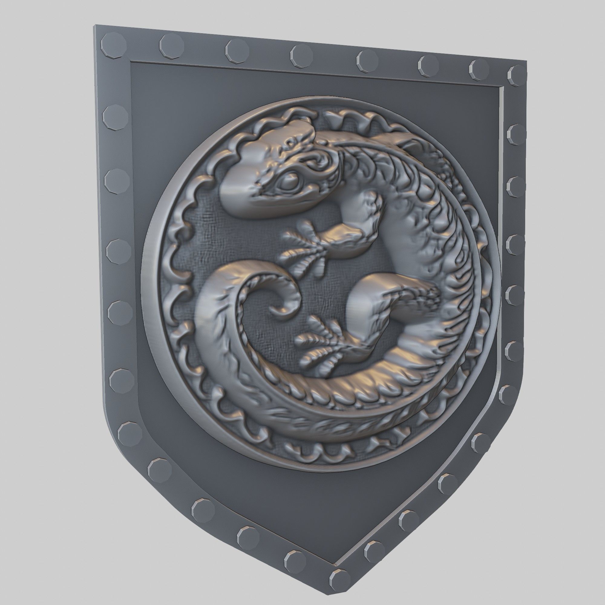 Salamander Animal Wall Art Salamander Animal Medallion  3D print model_1