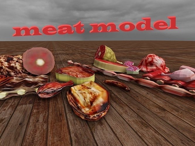 meaty model pack Free low-poly 3D model