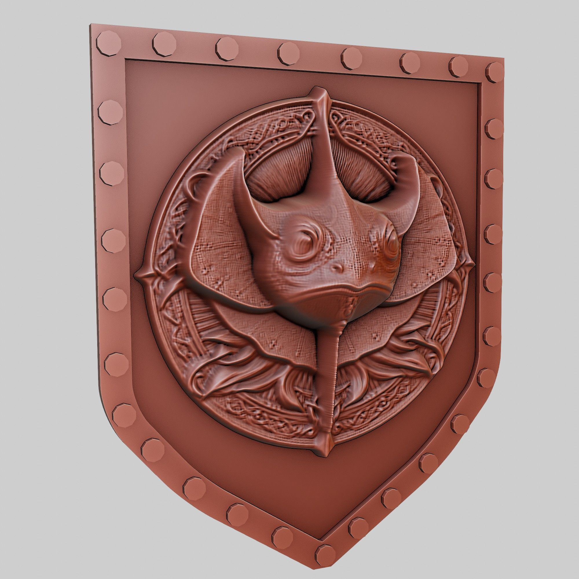 Stingray Animal Wall Art Stingray Animal Medallion  3D print model_3