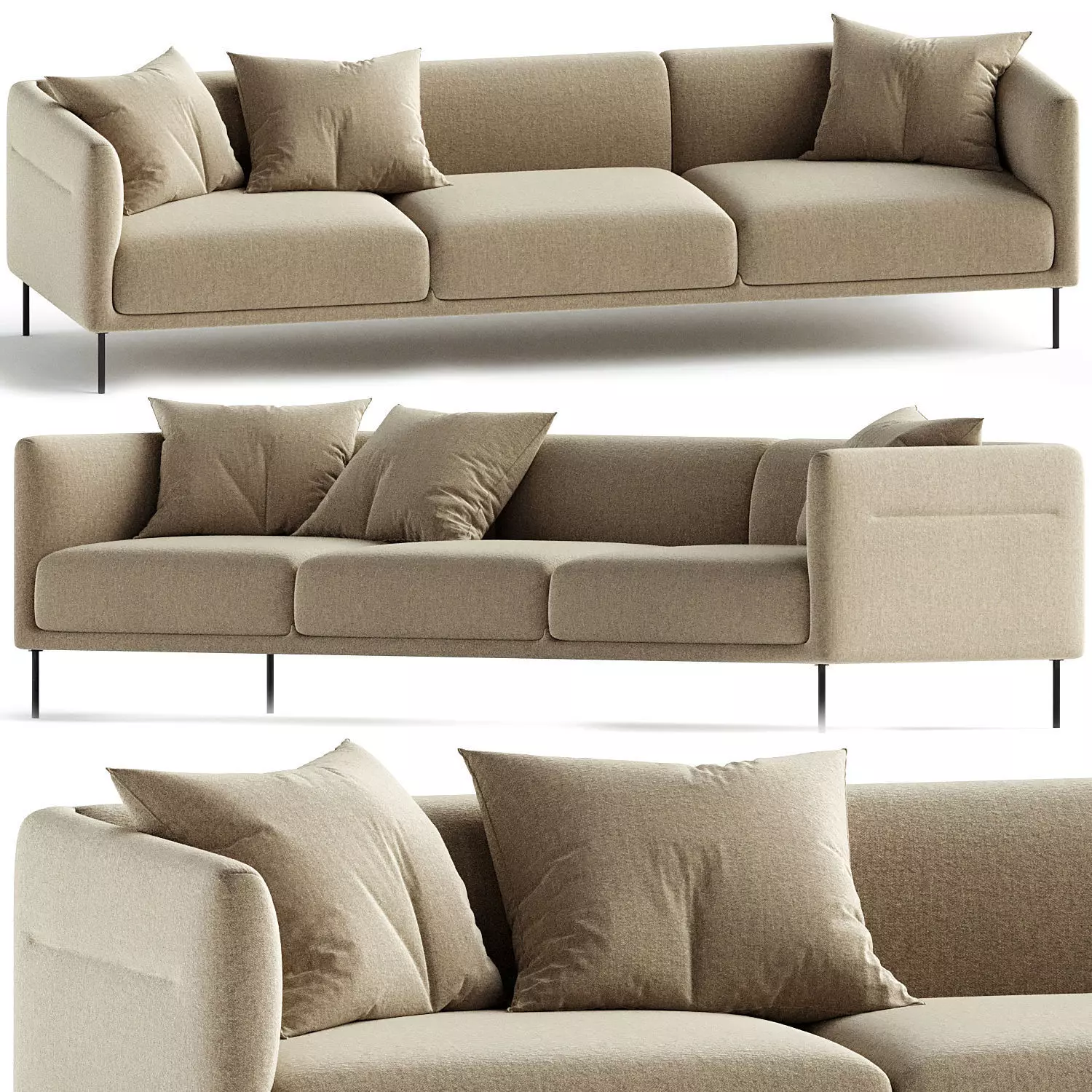 Konami Sofa 3 Seater 3D model