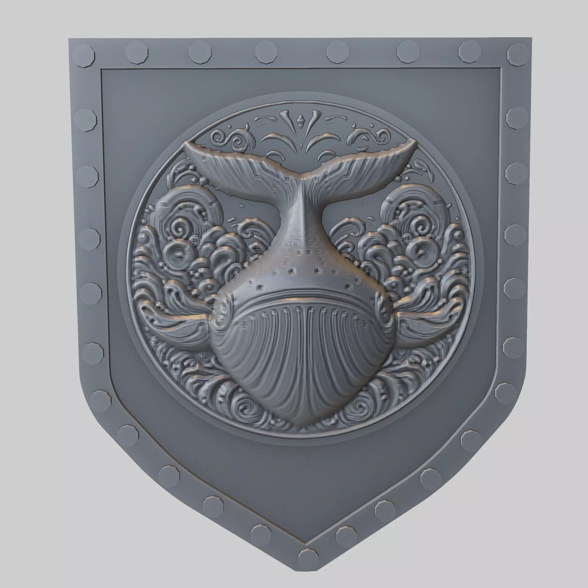 Whale Animal Wall Art Whale Animal Medallion  3D print model_0