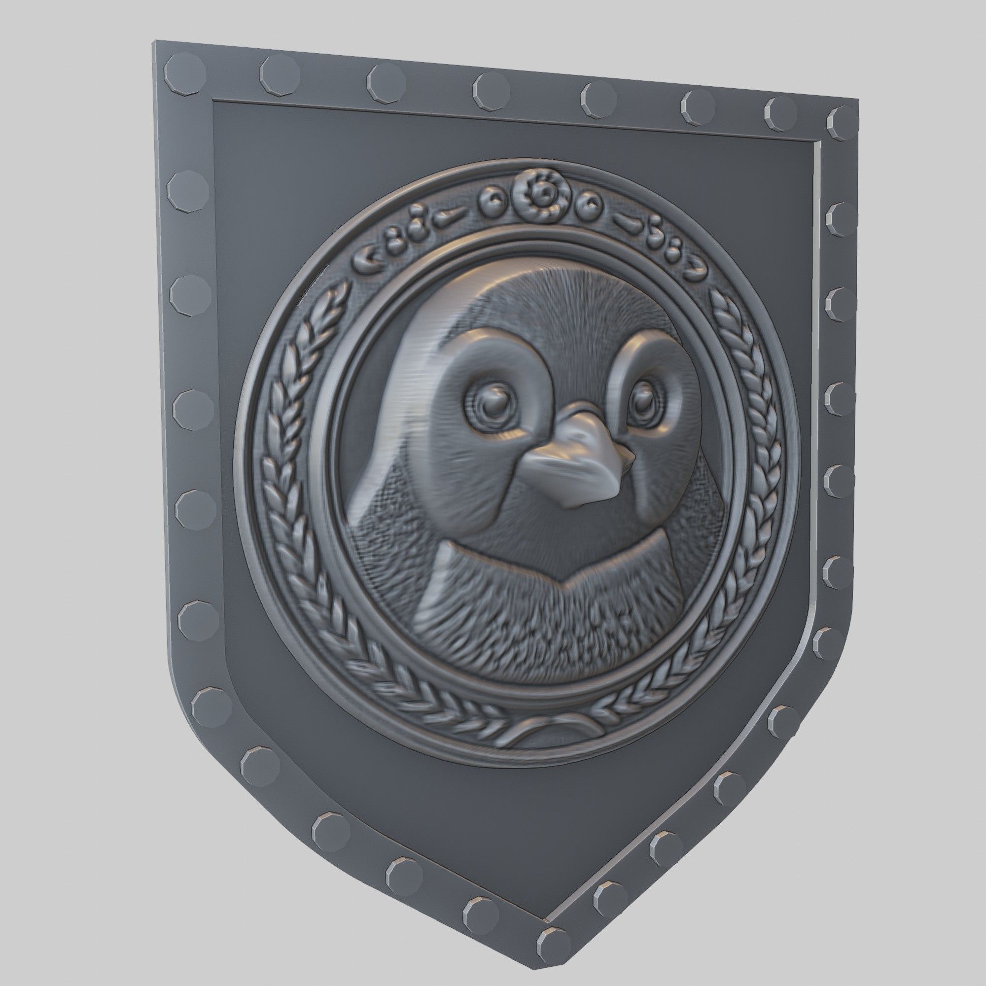 Penguin Animal Wall Art Penguin Animal Medallion  3D print model_1