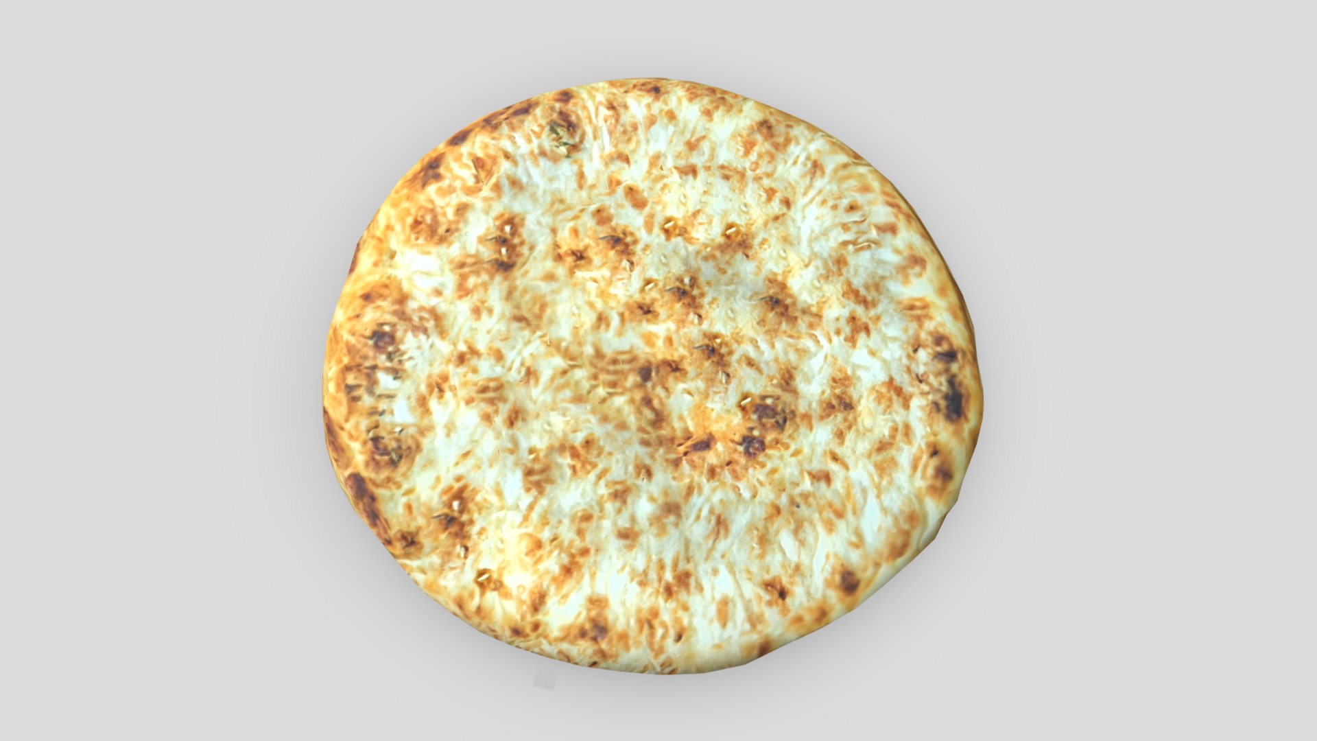 Flatbread Low-poly 3D model_3