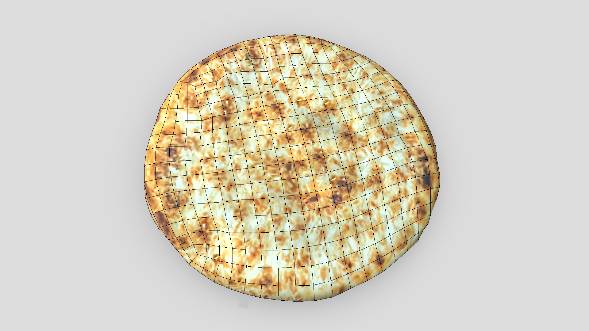 Flatbread Low-poly 3D model_4