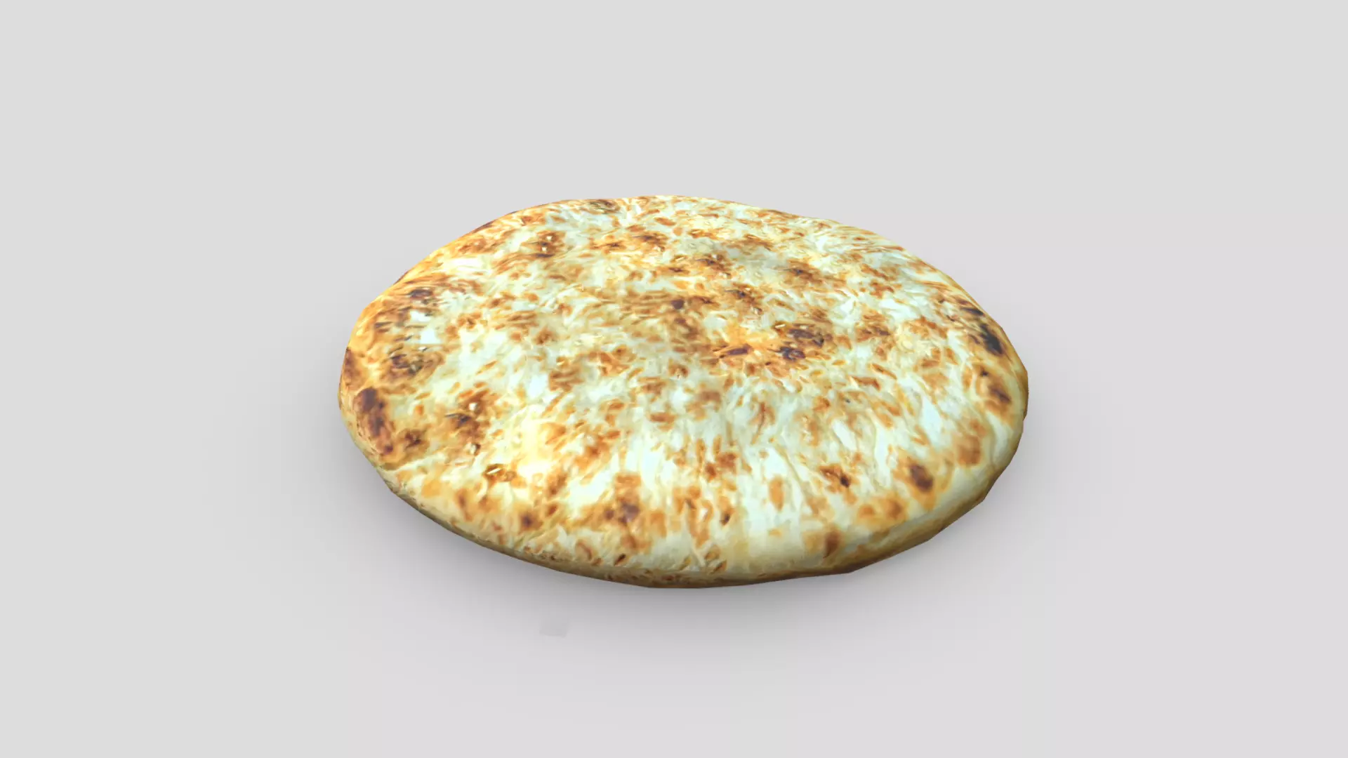 Flatbread Low-poly 3D model_0