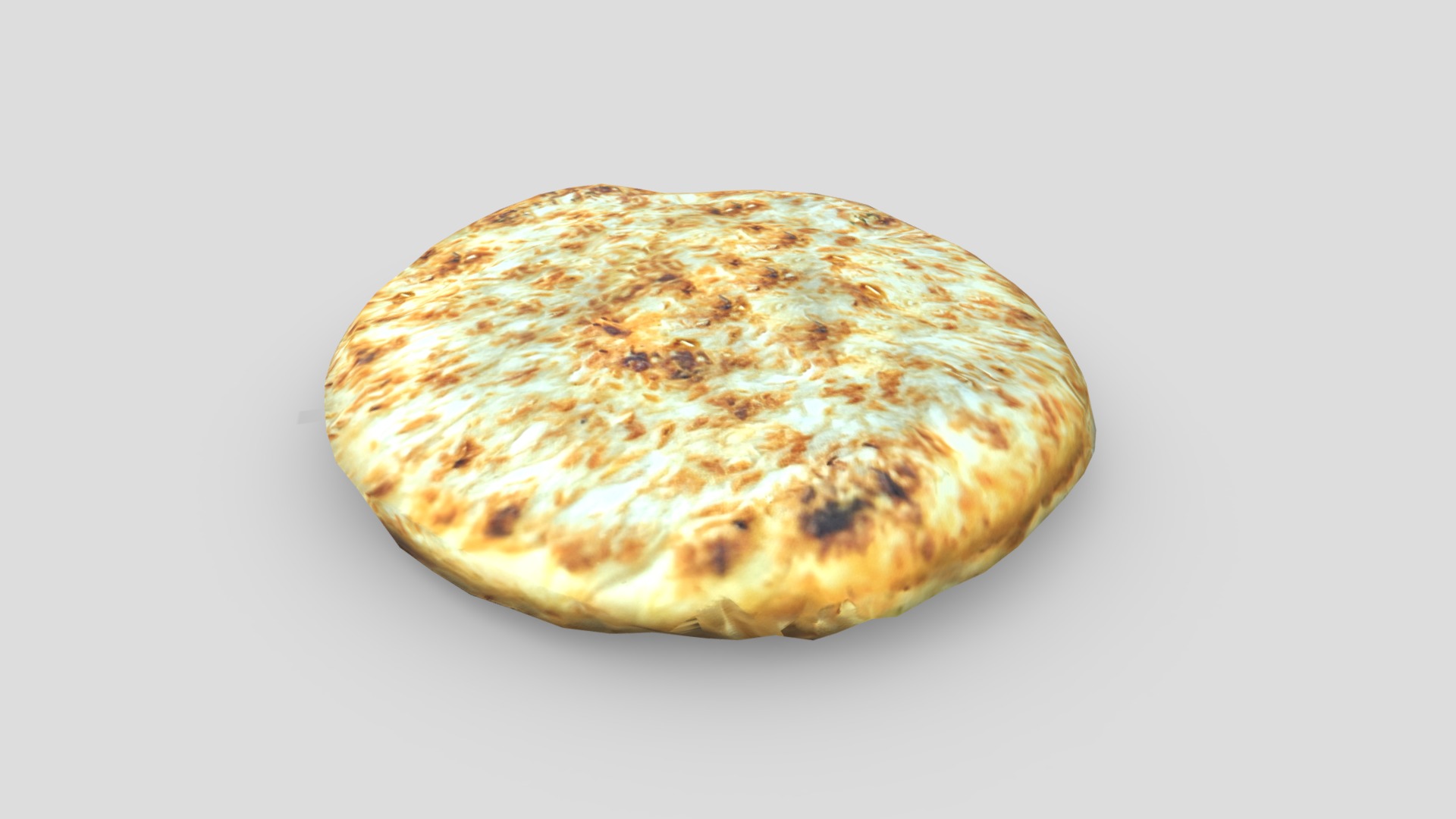 Flatbread Low-poly 3D model_5