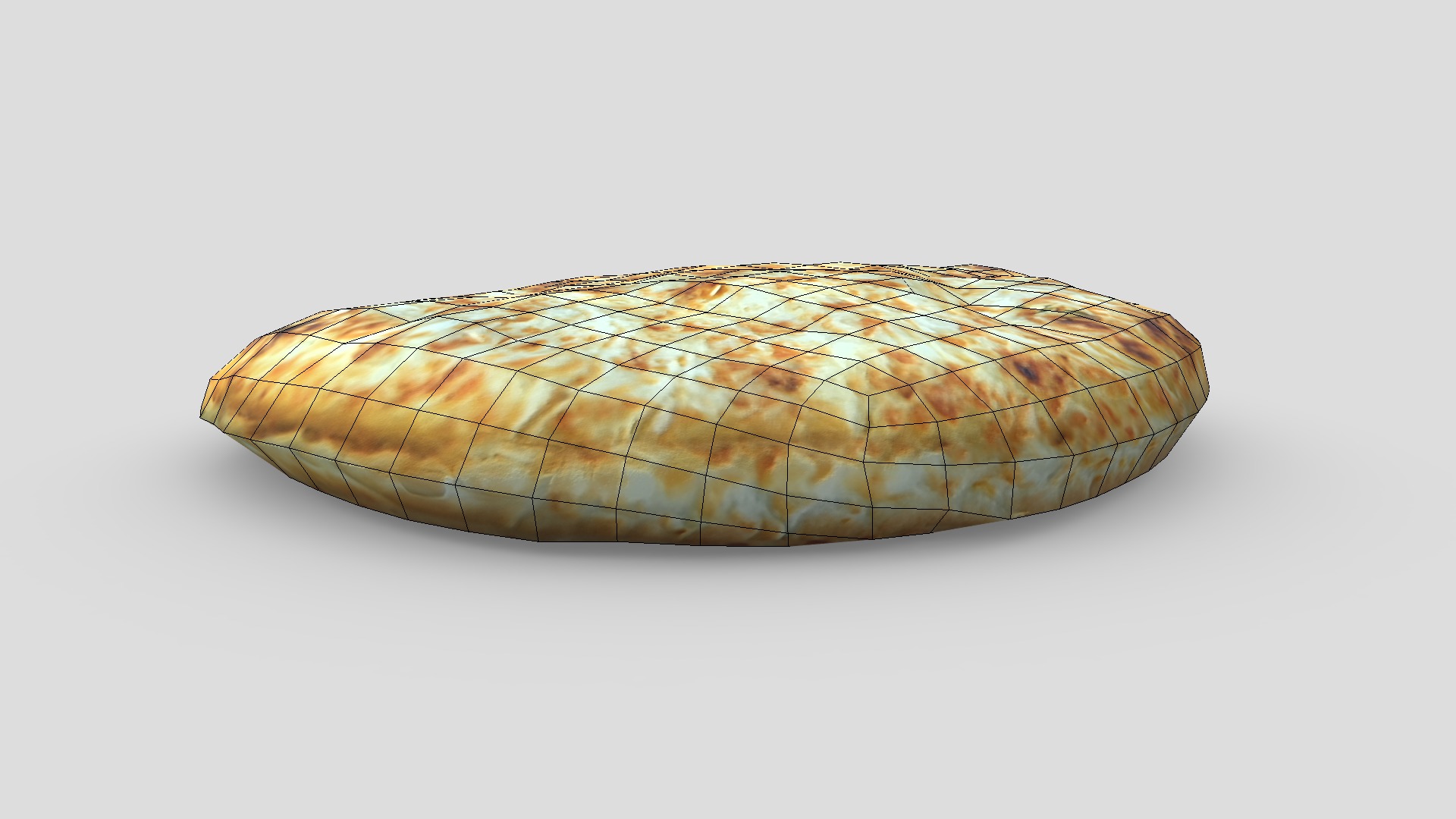 Flatbread Low-poly 3D model_8