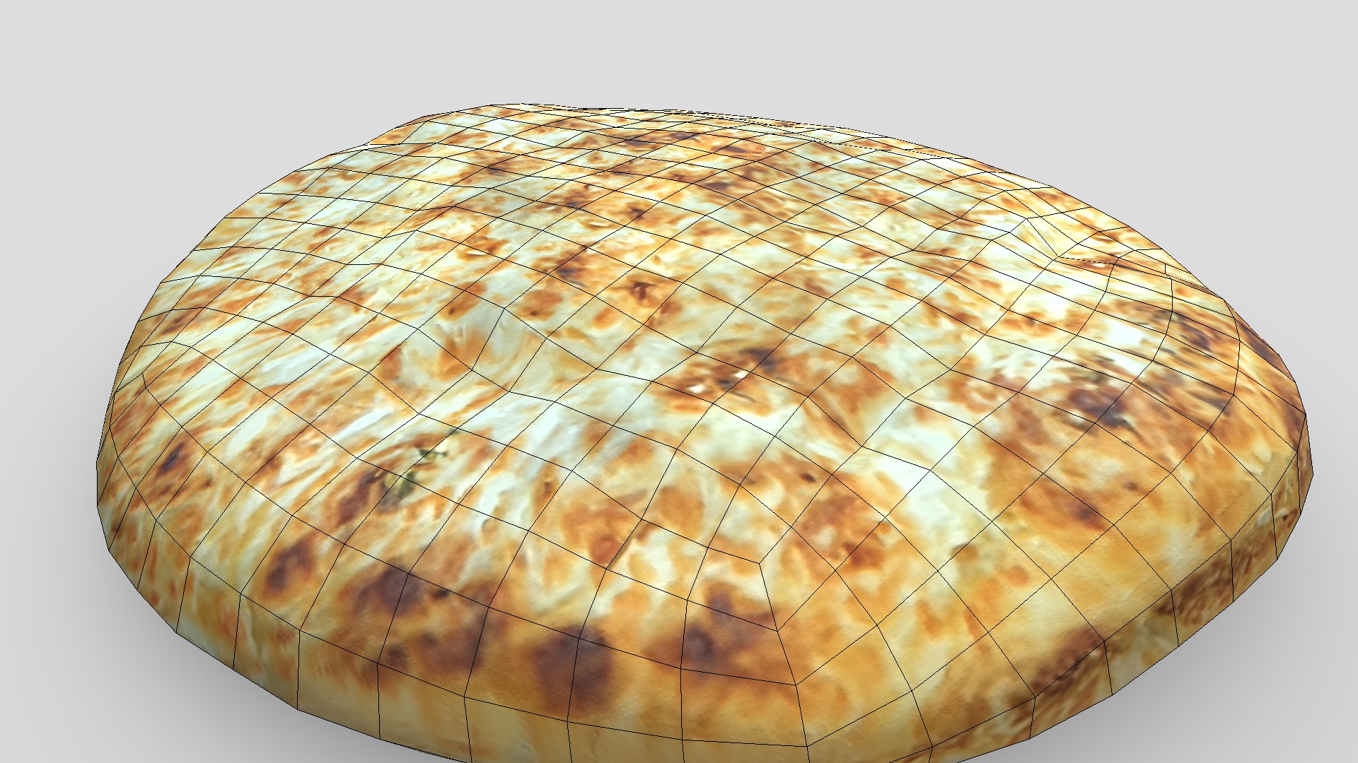 Flatbread Low-poly 3D model_10