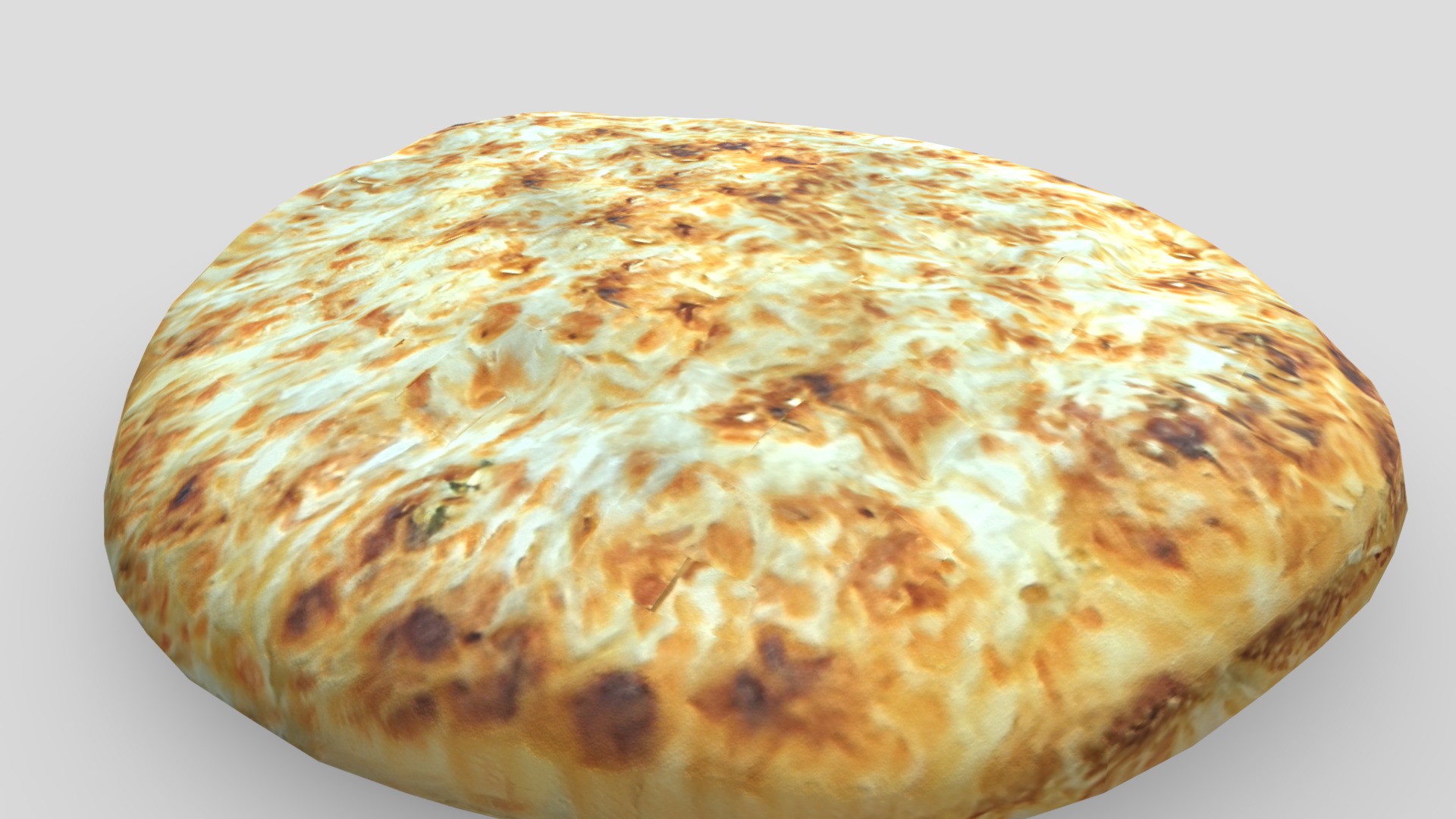 Flatbread Low-poly 3D model_9