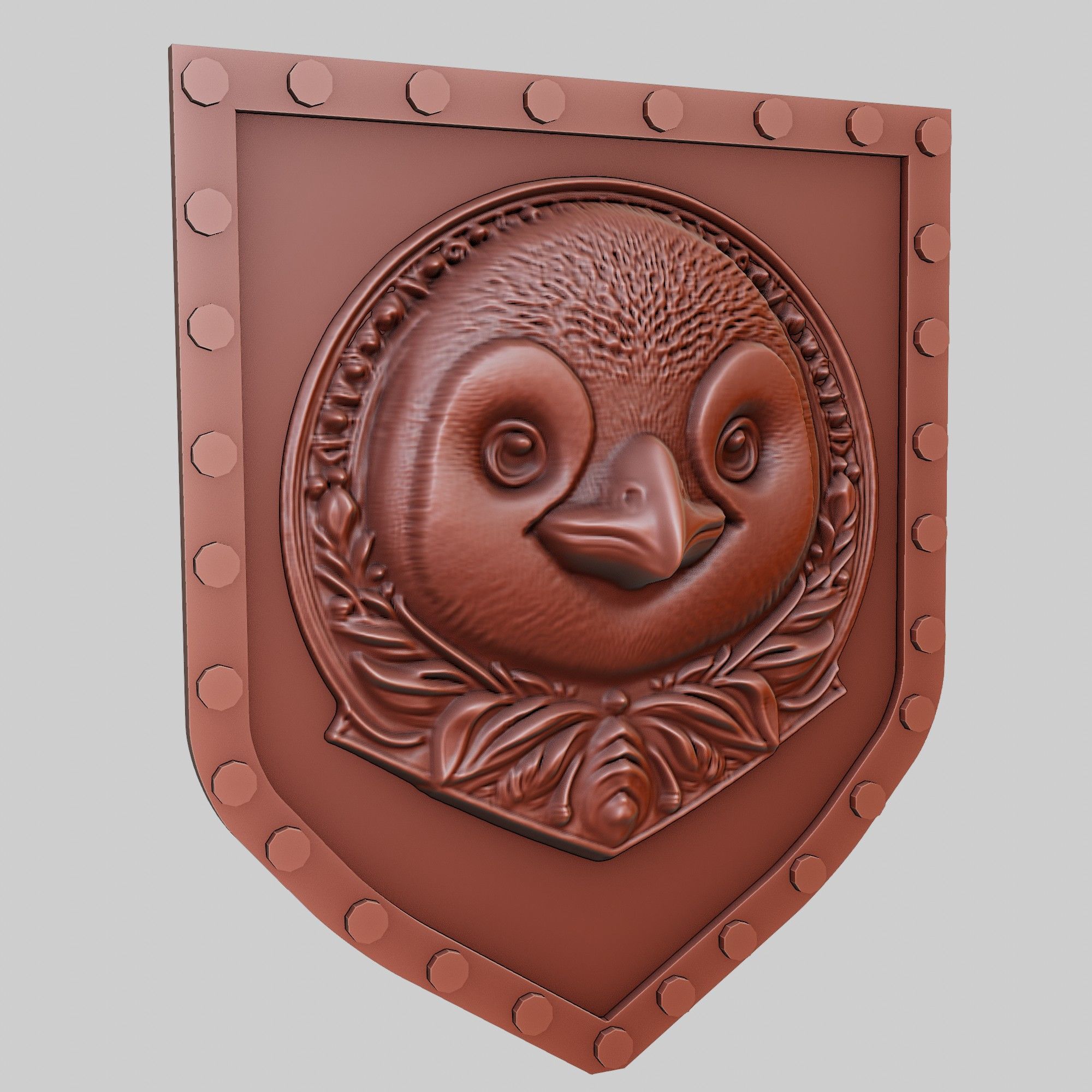 Penguin Animal Wall Art Penguin Animal Medallion  3D print model_3