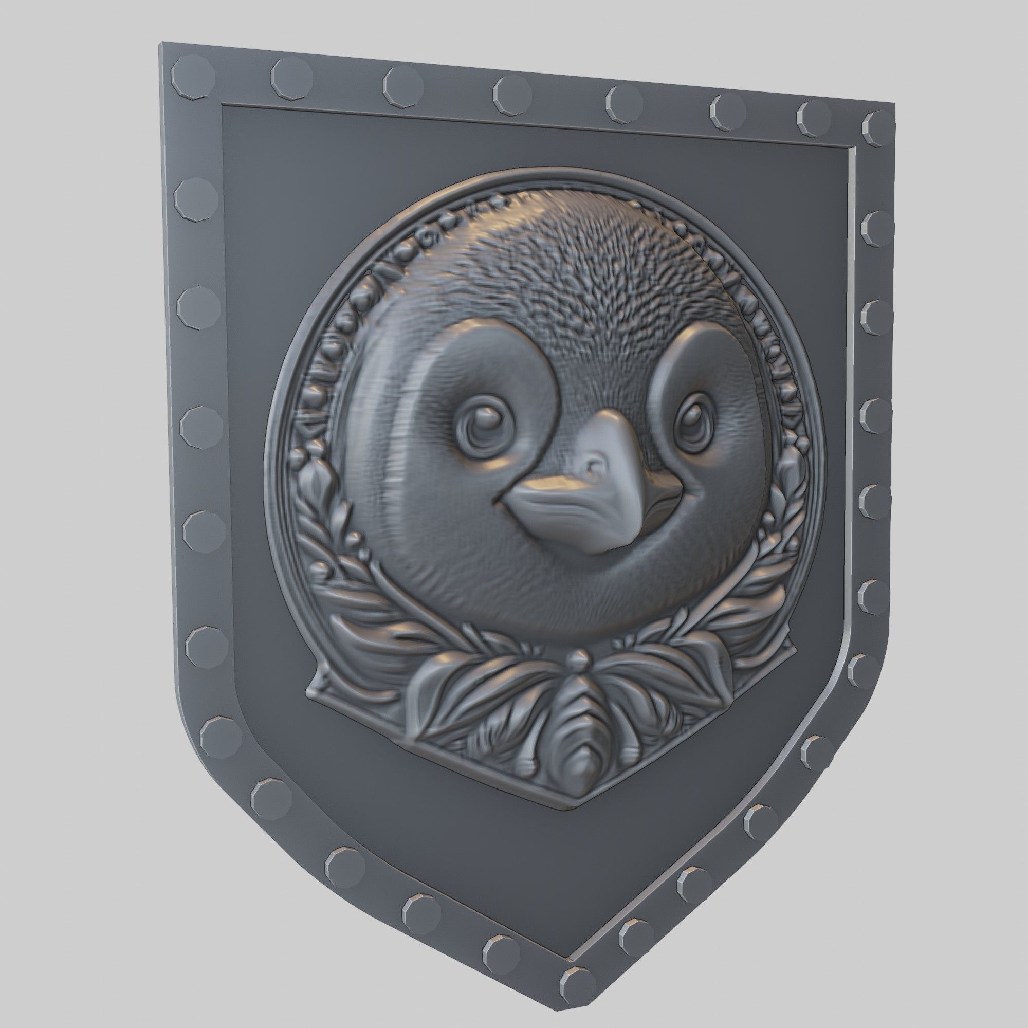 Penguin Animal Wall Art Penguin Animal Medallion  3D print model_1