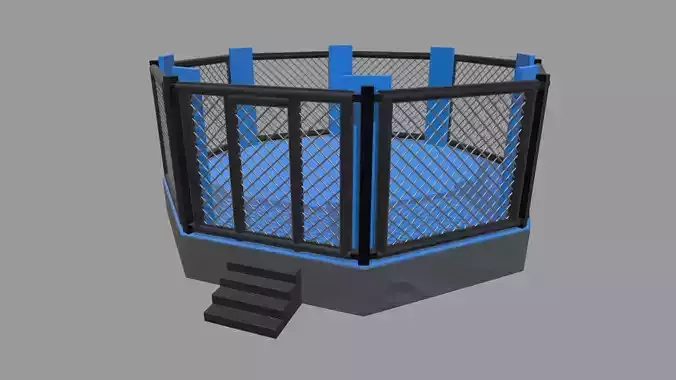 Octagon MMA Low-poly 3D model