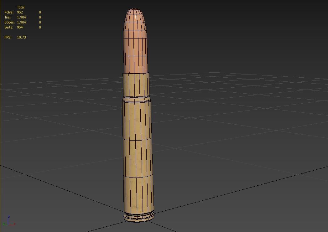 9-57mm-Mauser Ammo Low-poly 3D model_2