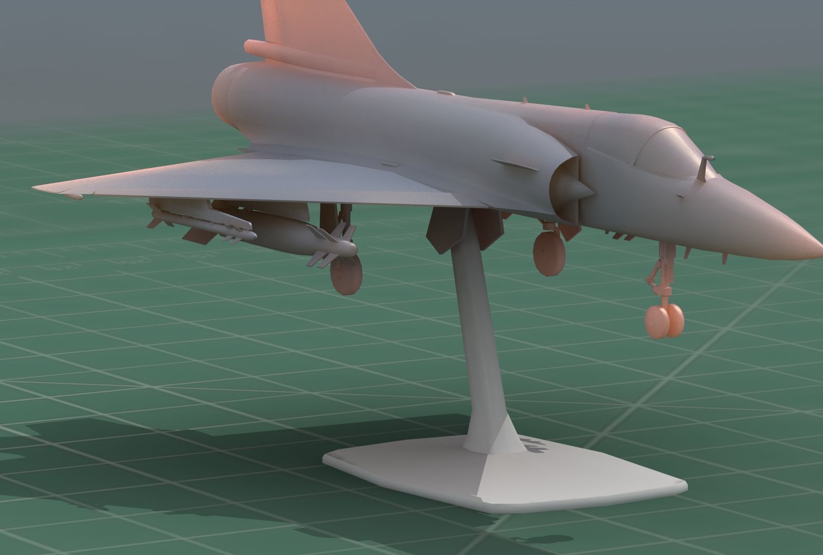 Mirage2000C Jet Fighter 3D Print Model 3D print model_10